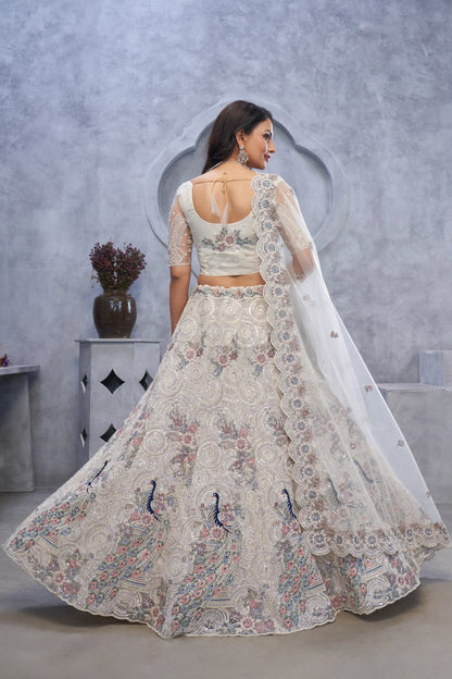 Alluring Bel Butti pattern Sangeet Lehenga Choli