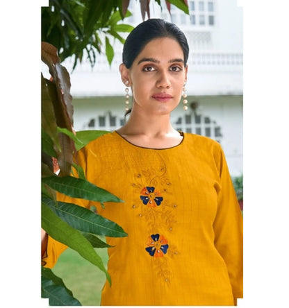 Fancy Italian Rayon Hand Work Kurtis