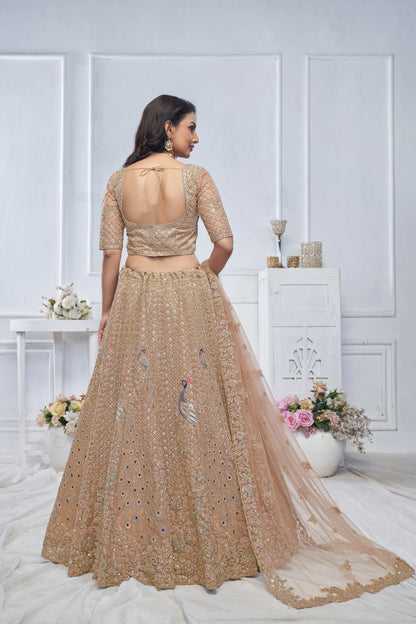 Show stopper Mustard  Embroidered bridal wear lehenga