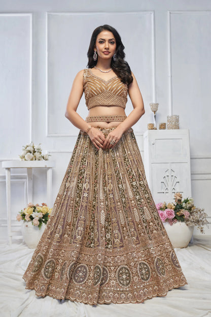 The Majestic Brown bridal lehenga