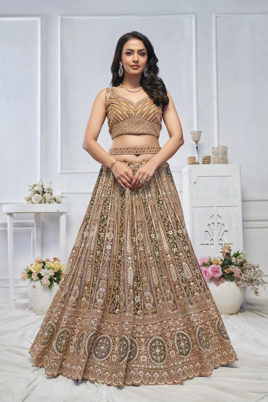 The Majestic Brown bridal lehenga