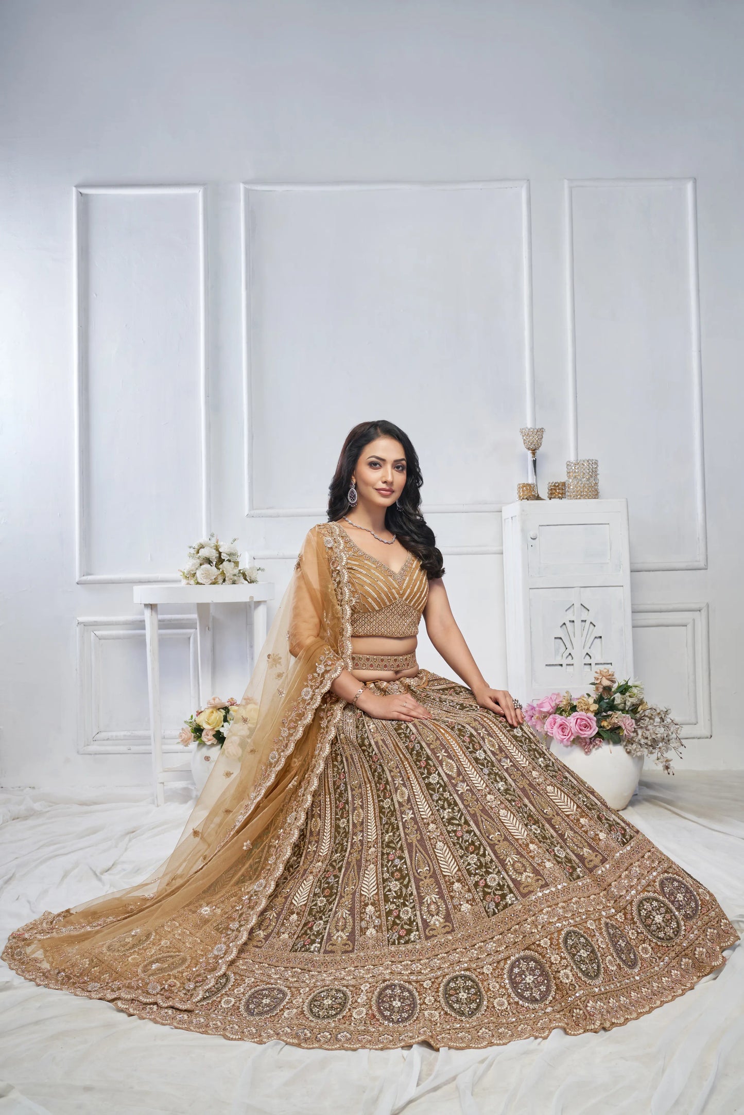 The Majestic Brown bridal lehenga