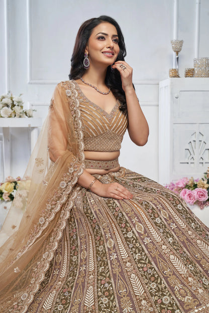 The Majestic Brown bridal lehenga