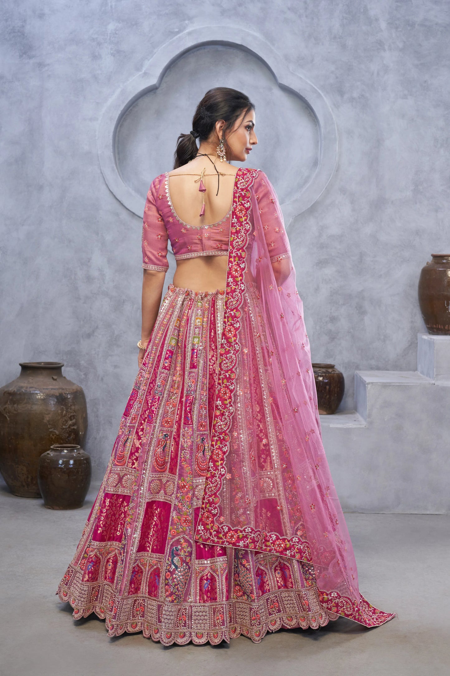 Radiant Magenta (purple)  Bridal  Silk Lehenga