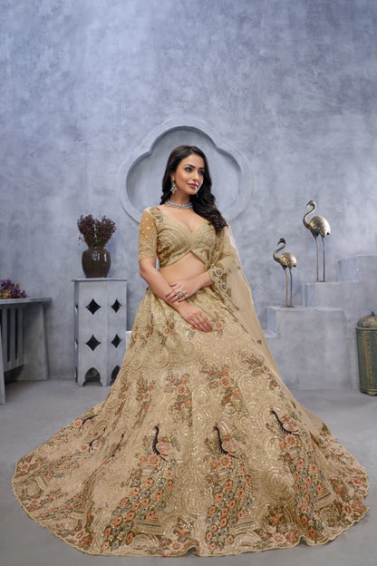 Alluring Bel Butti pattern Sangeet Lehenga Choli