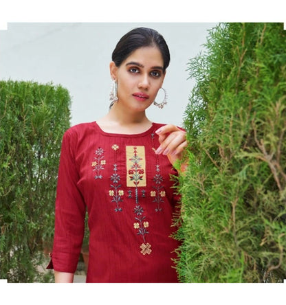 Fancy Italian Rayon Hand Work Kurtis