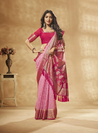 Designer Weaving Georgette Saree in 7 Colors