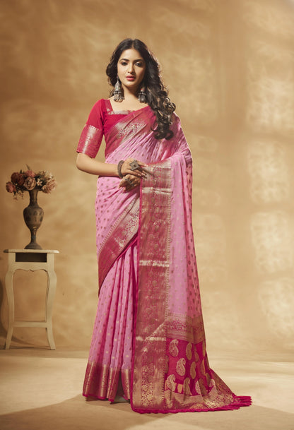 Designer Weaving Georgette Saree in 7 Colors