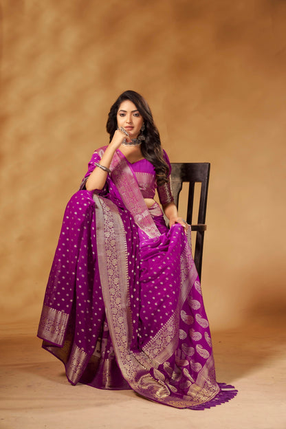 Designer Weaving Georgette Saree in 7 Colors