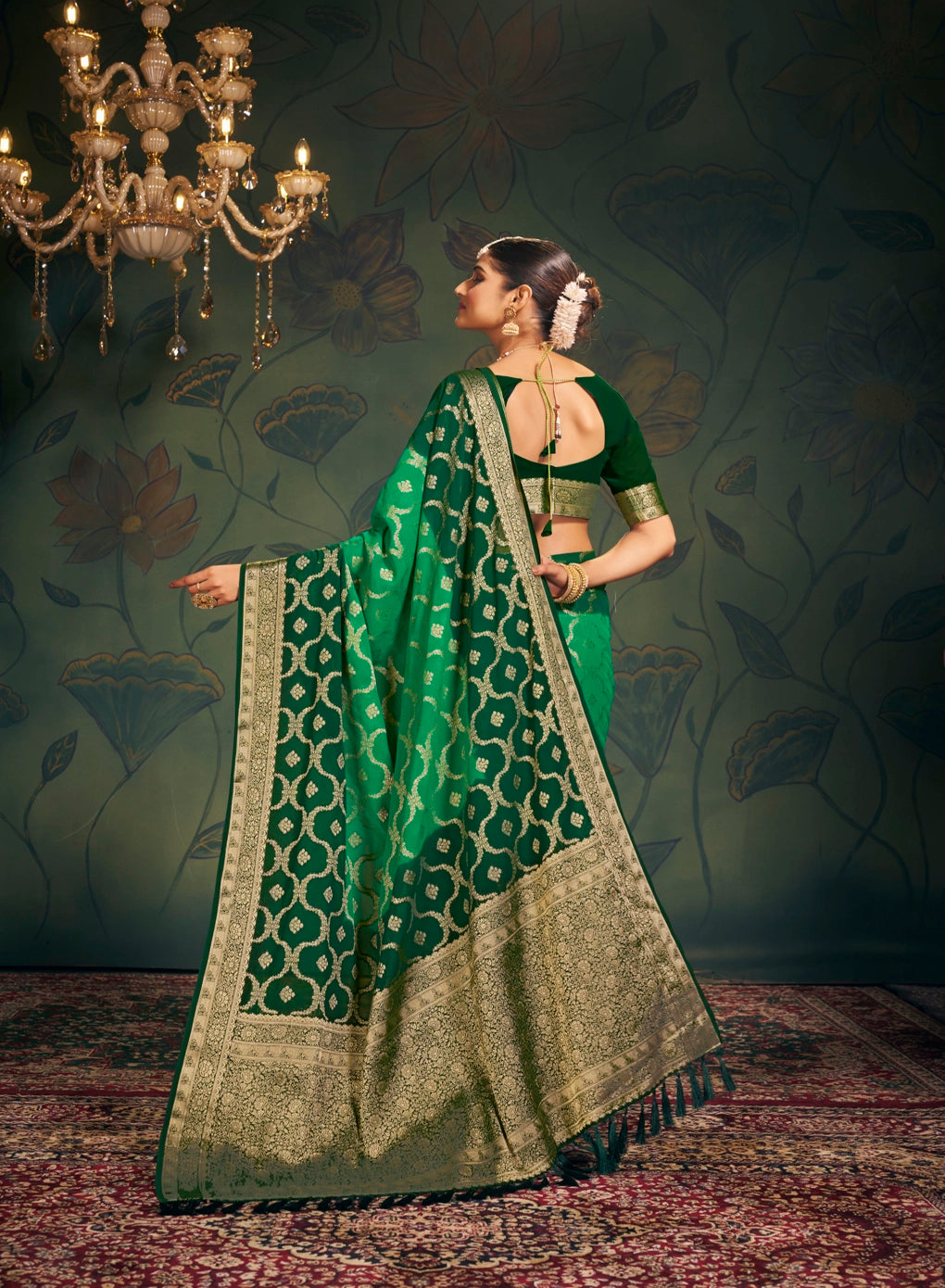 Classic Pure Georgette Weaving Designer Saree