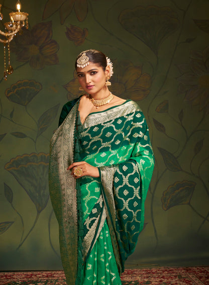 Classic Pure Georgette Weaving Designer Saree