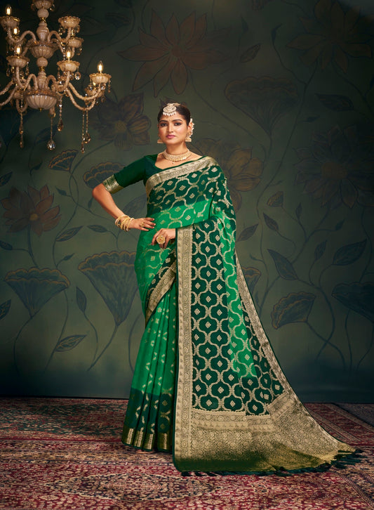 Classic Pure Georgette Weaving Designer Saree