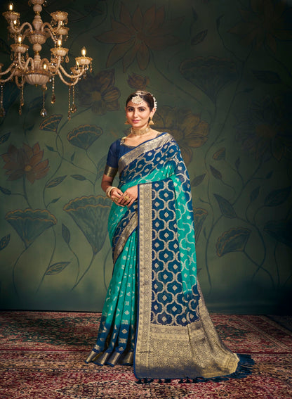 Classic Pure Georgette Weaving Designer Saree