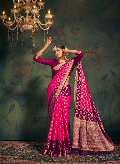 Classic Pure Georgette Weaving Designer Saree