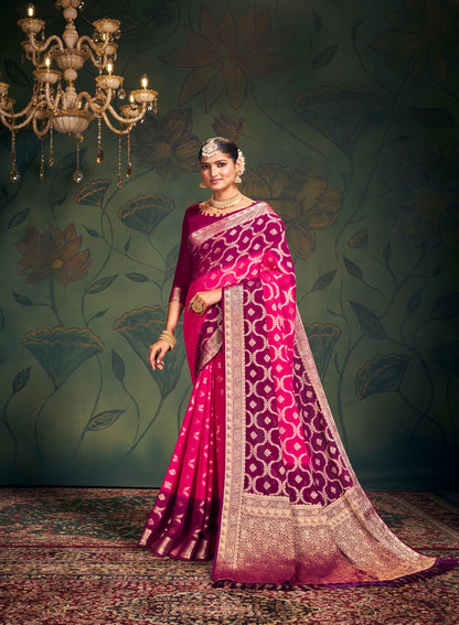 Classic Pure Georgette Weaving Designer Saree