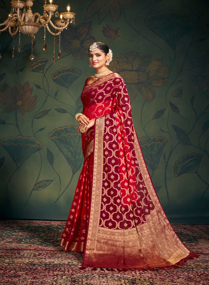 Classic Pure Georgette Weaving Designer Saree