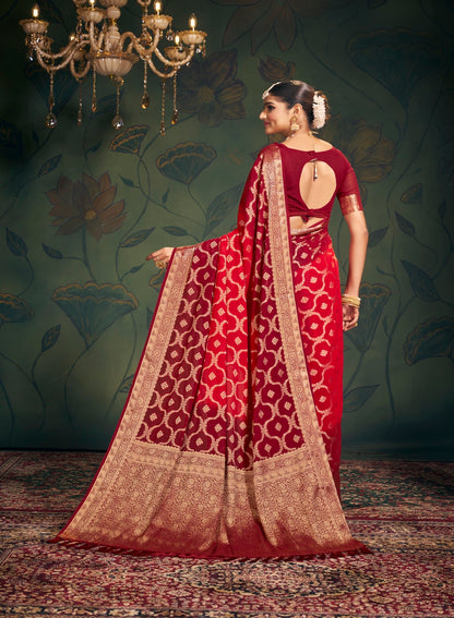 Classic Pure Georgette Weaving Designer Saree