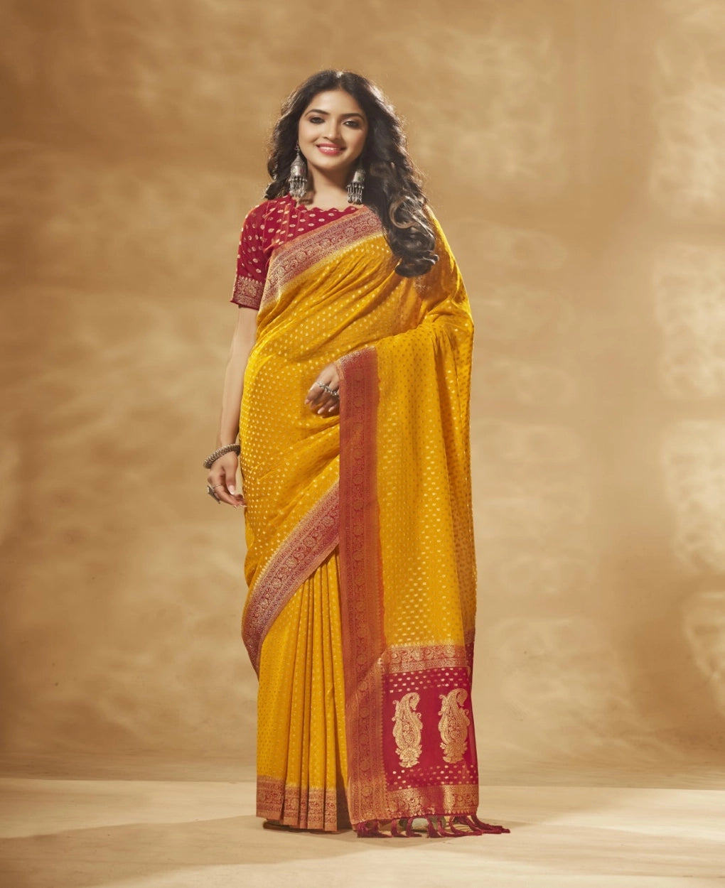 Pure Georgette Weaving Classic Saree