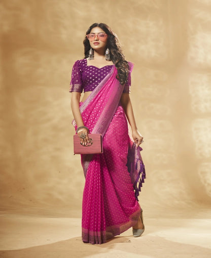 Pure Georgette Weaving Classic Saree