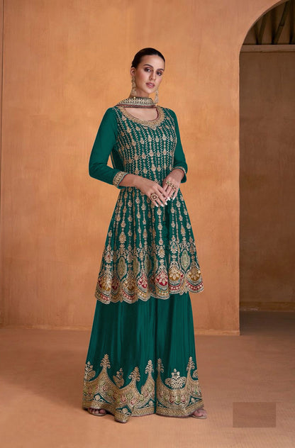 Designer Readymade Sharara Style Georgette Salwar Suit