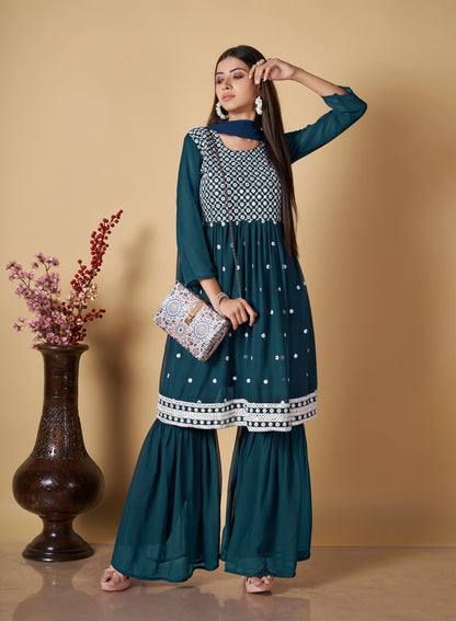 Designer Readymade Kurti Sharara Collection