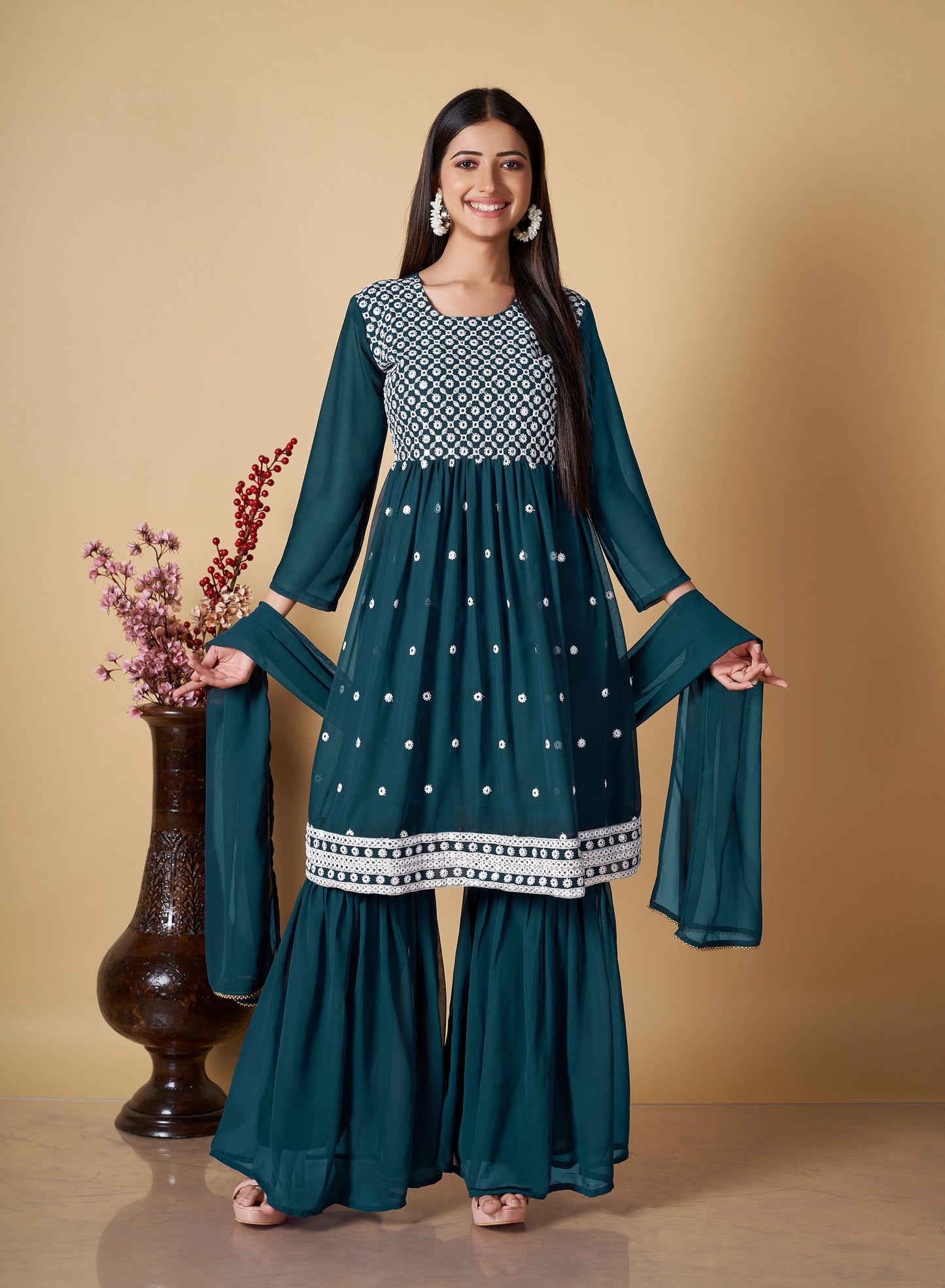 Designer Readymade Kurti Sharara Collection