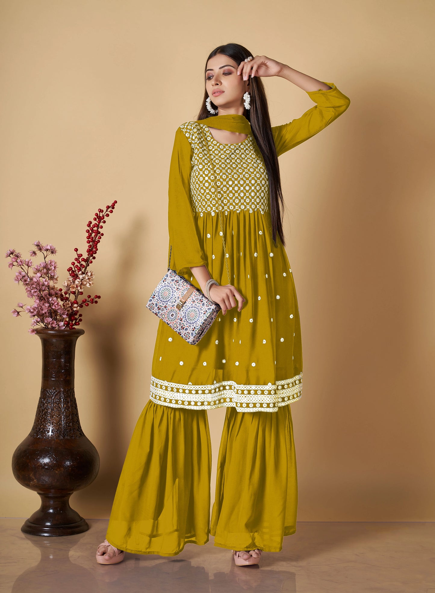 Designer Readymade Kurti Sharara Collection