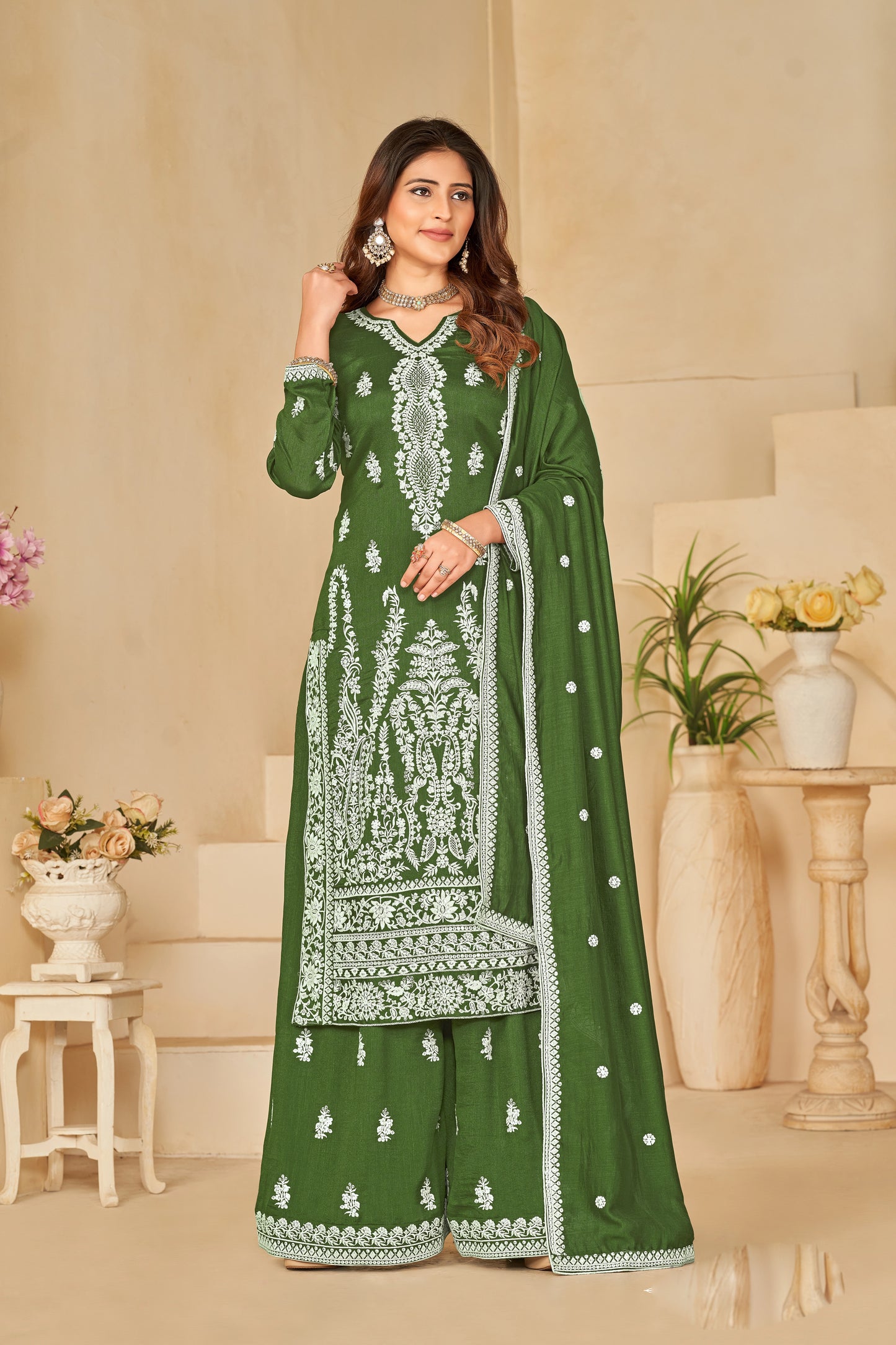 Heavy Designer Art Silk Suit Set