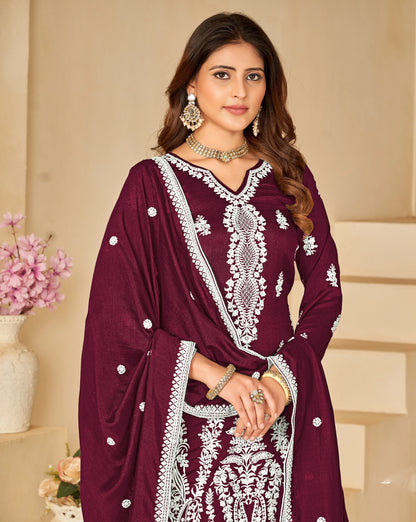 Heavy Designer Art Silk Suit Set