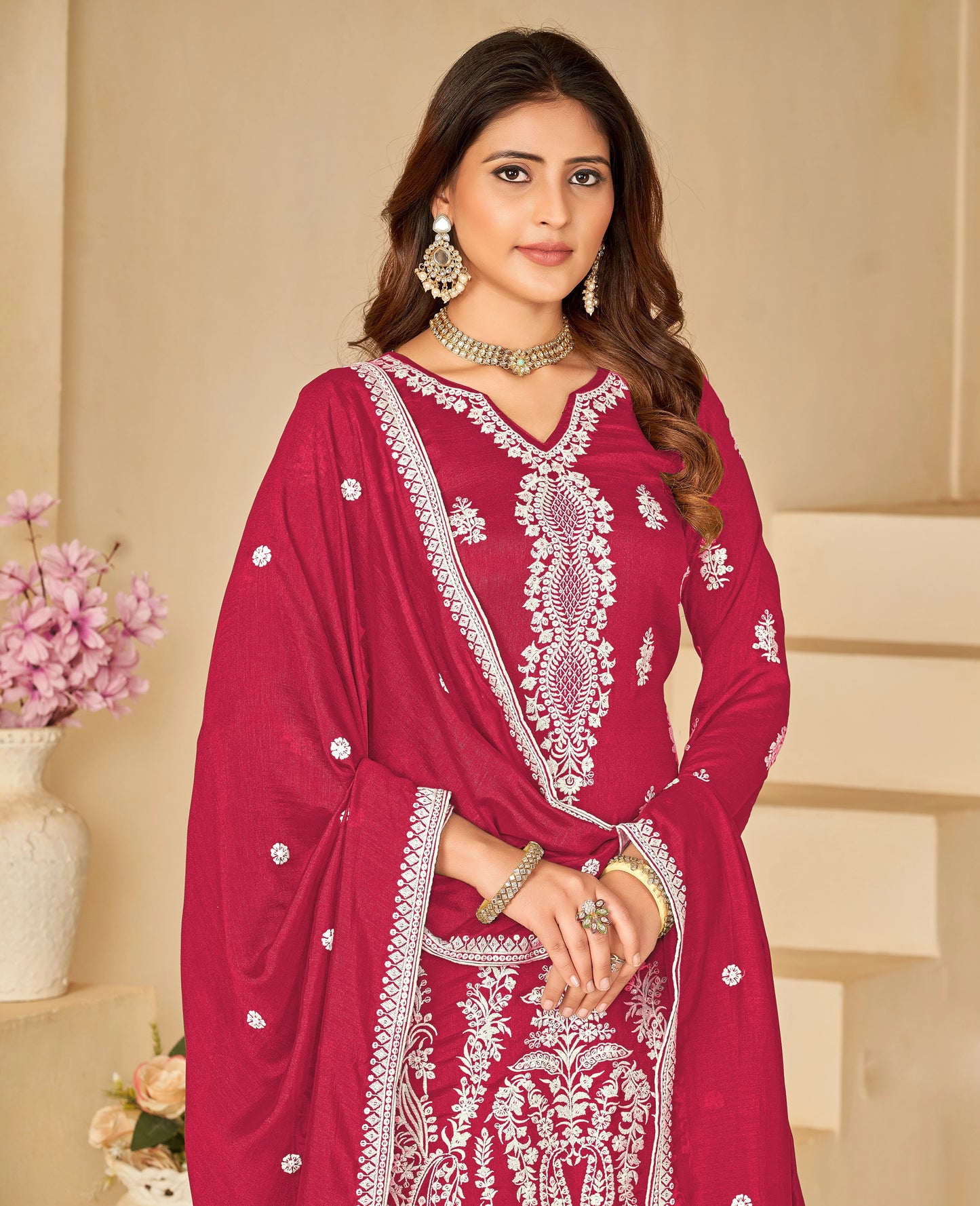 Heavy Designer Art Silk Suit Set