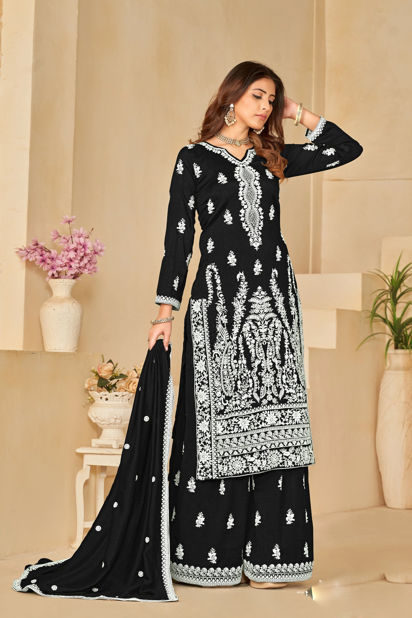 Heavy Designer Art Silk Suit Set