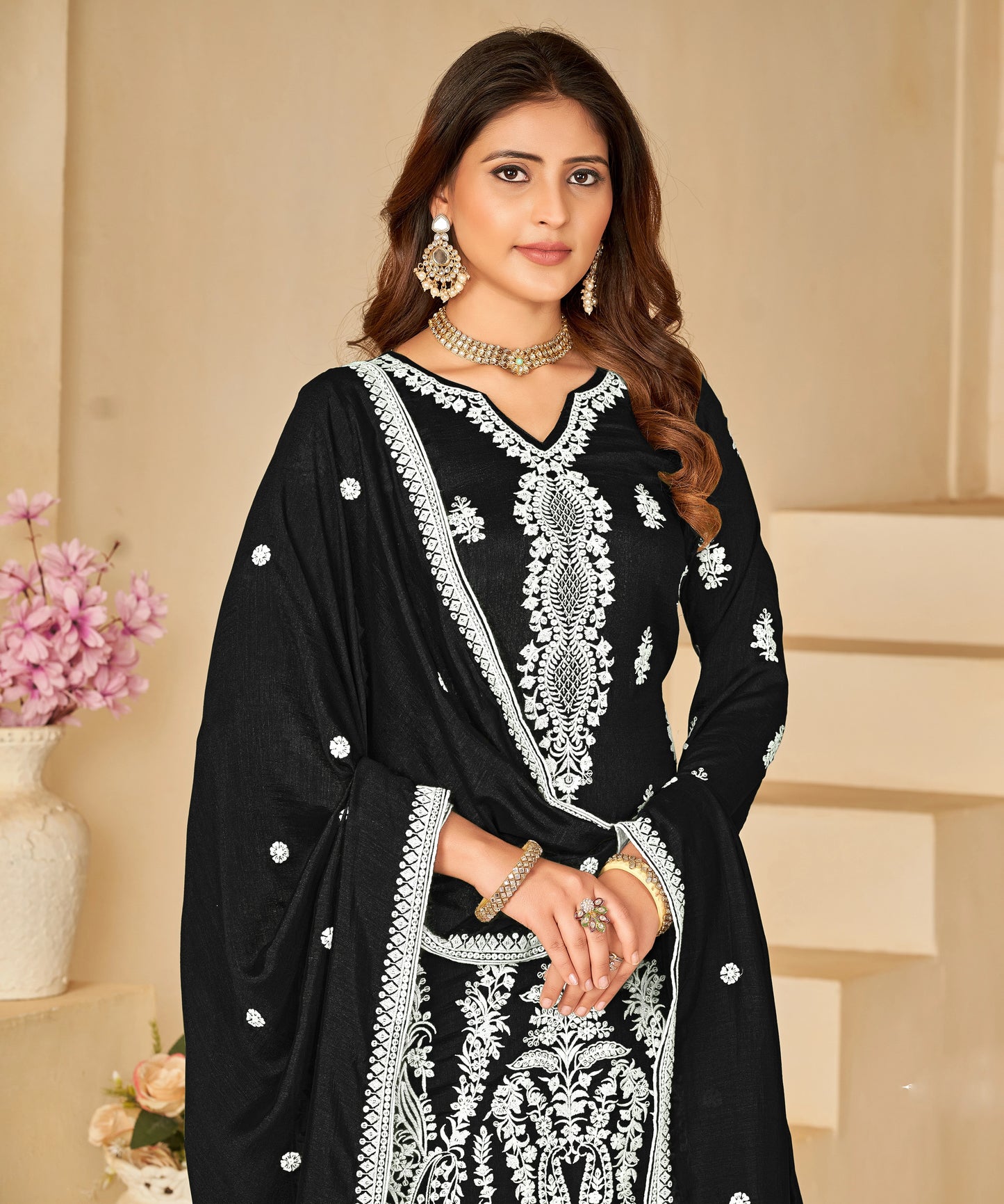 Heavy Designer Art Silk Suit Set