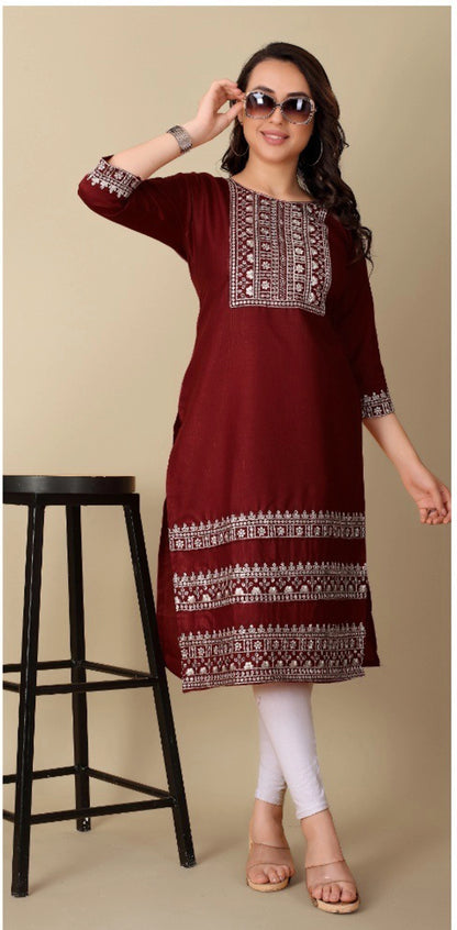 Designer Chikankari Cotton Kurtis