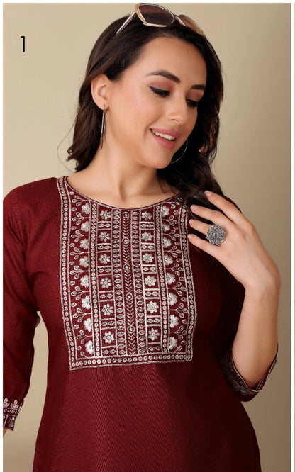 Designer Chikankari Cotton Kurtis