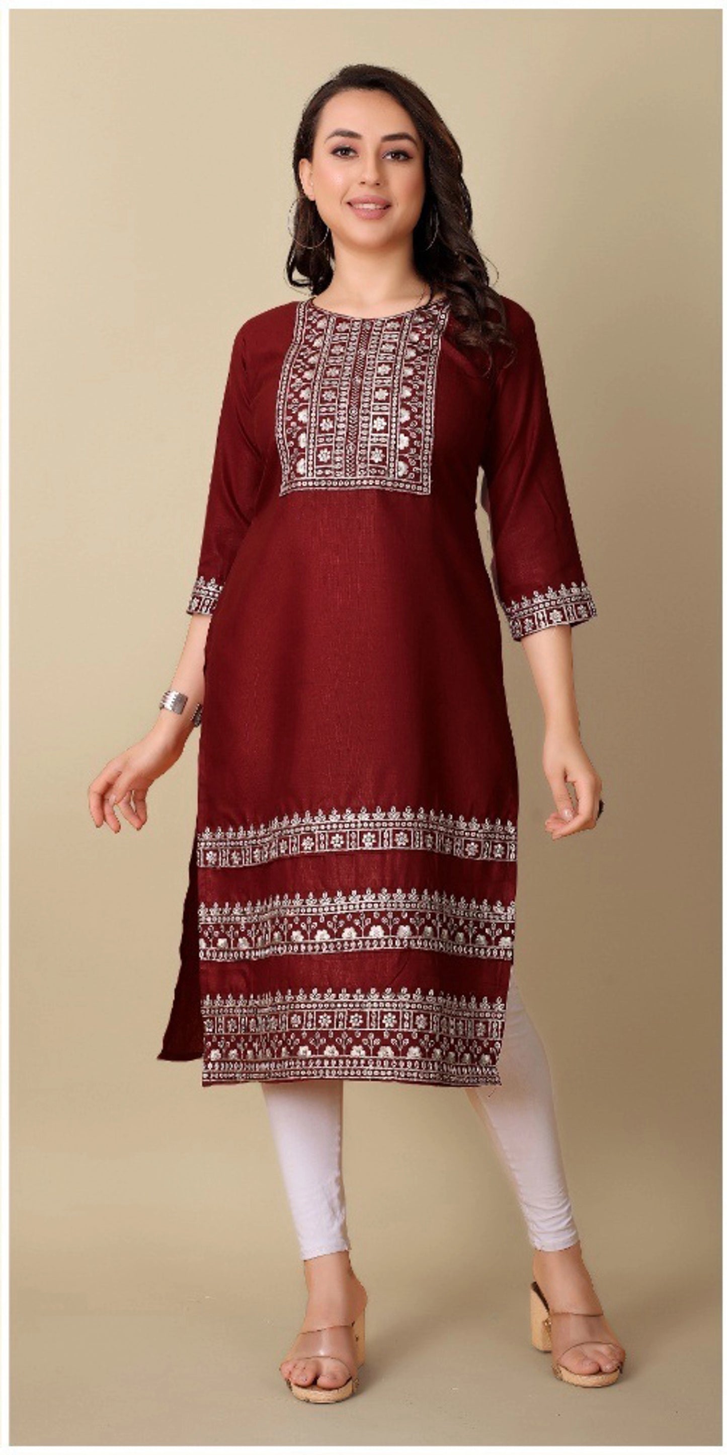 Designer Chikankari Cotton Kurtis