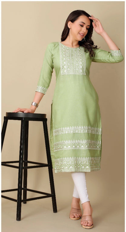 Designer Chikankari Cotton Kurtis