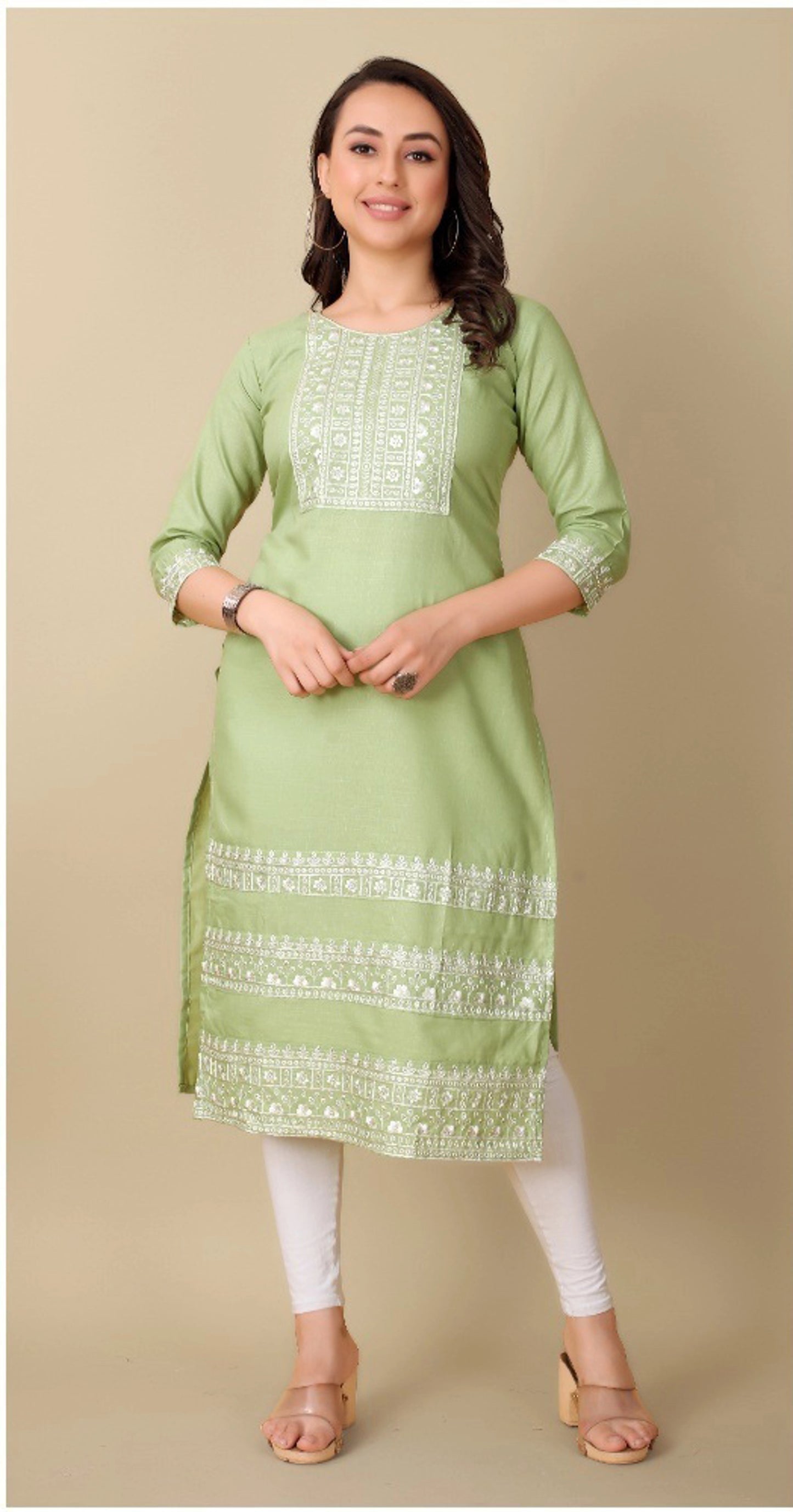 Designer Chikankari Cotton Kurtis