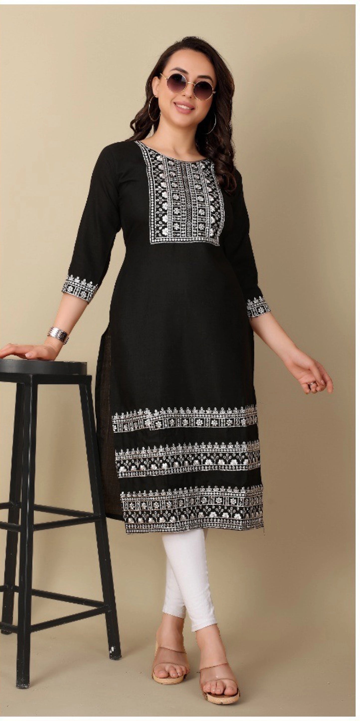 Designer Chikankari Cotton Kurtis