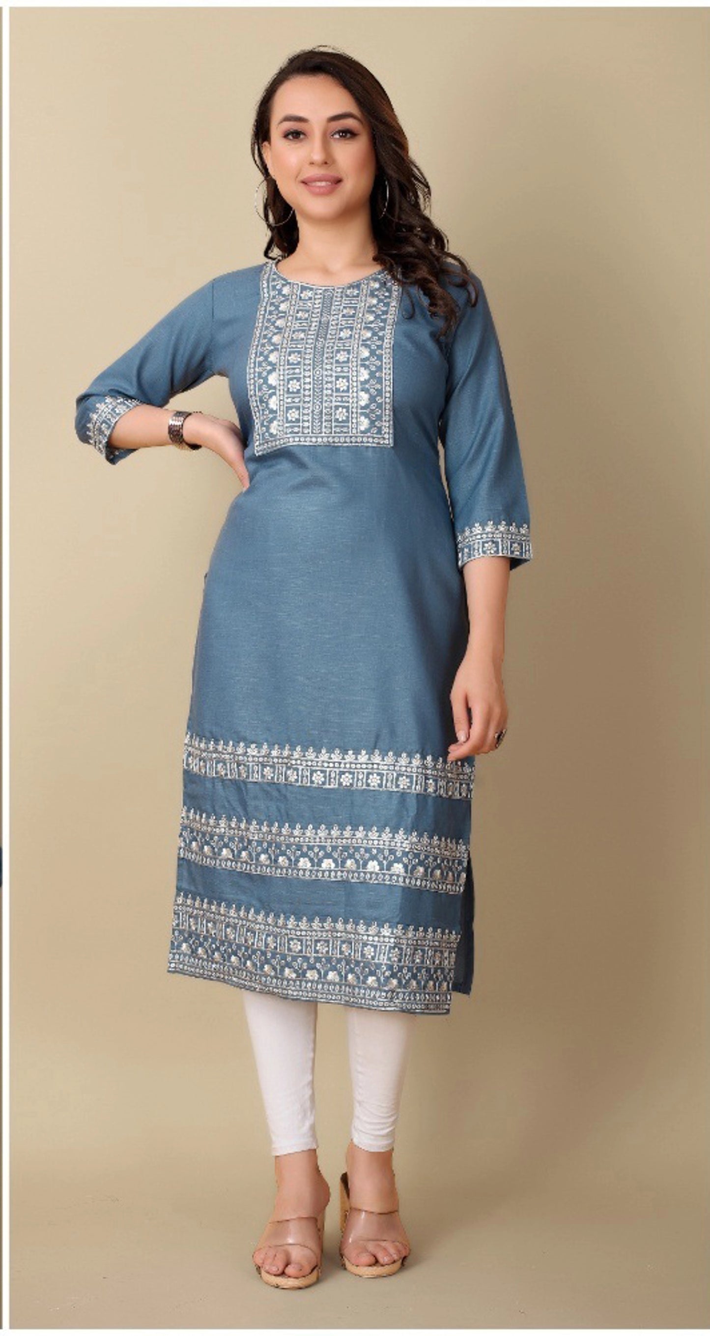 Designer Chikankari Cotton Kurtis