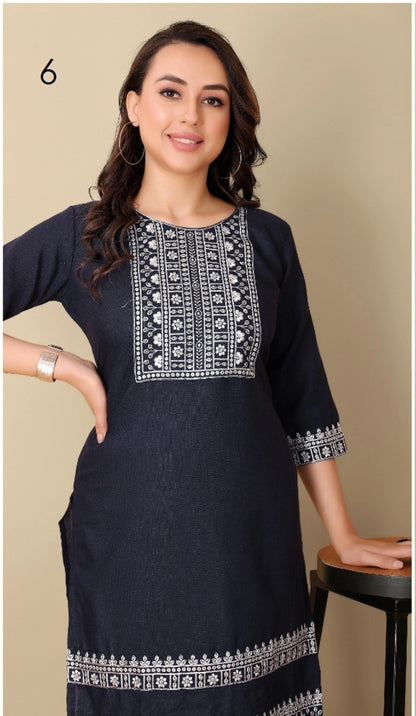 Designer Chikankari Cotton Kurtis