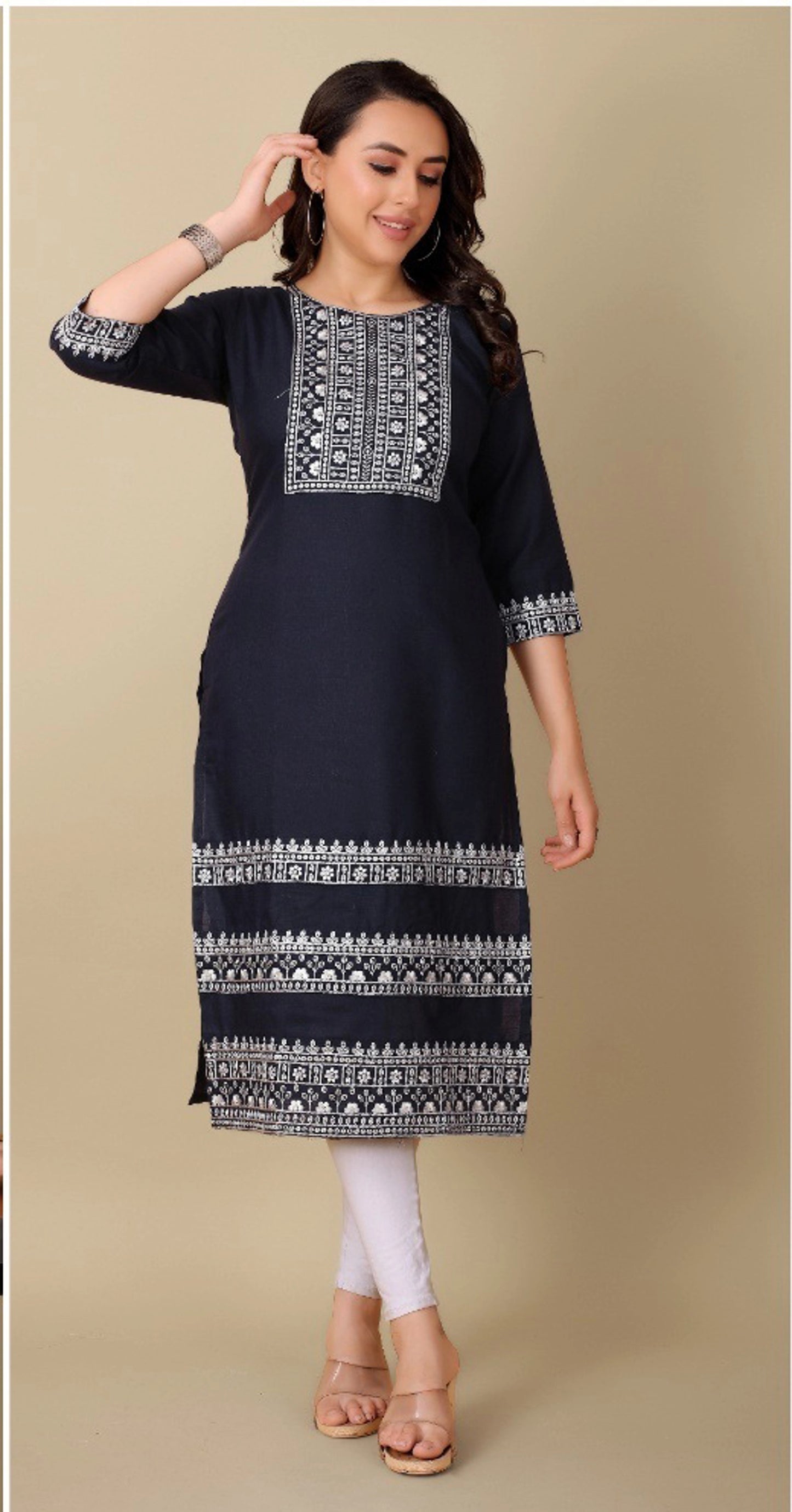 Designer Chikankari Cotton Kurtis