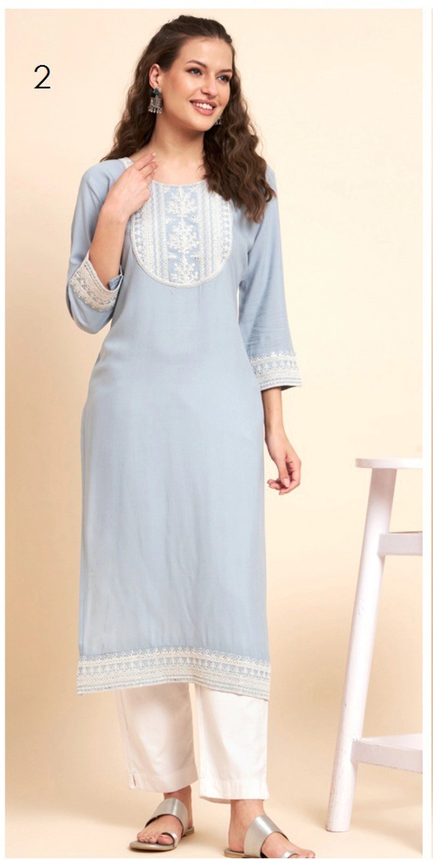 Embroidered Readymade Kurti Collection V1