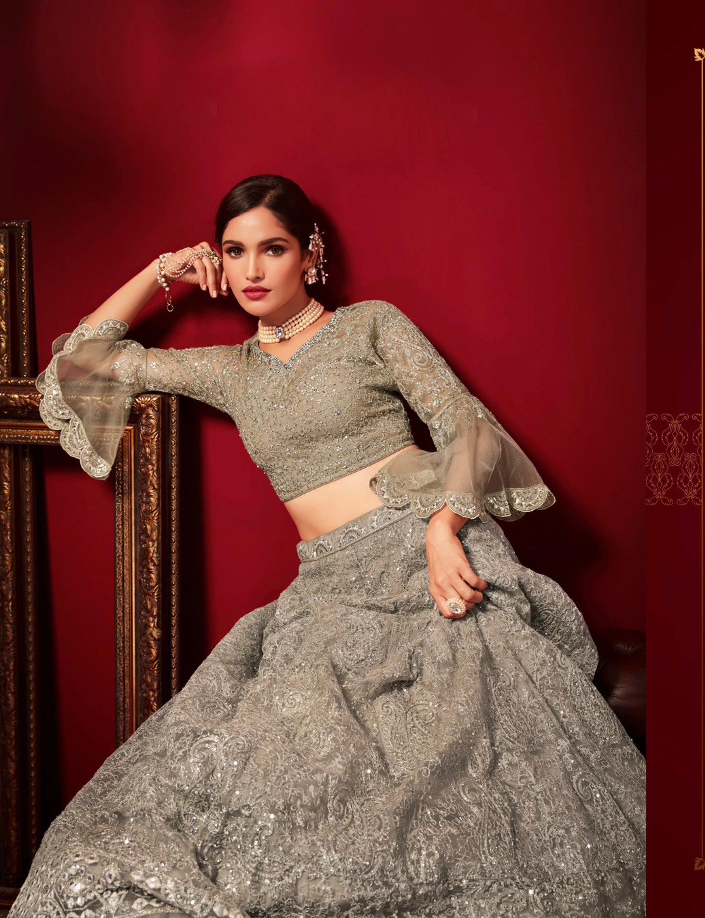 Designer Net with Silk Lehenga collection