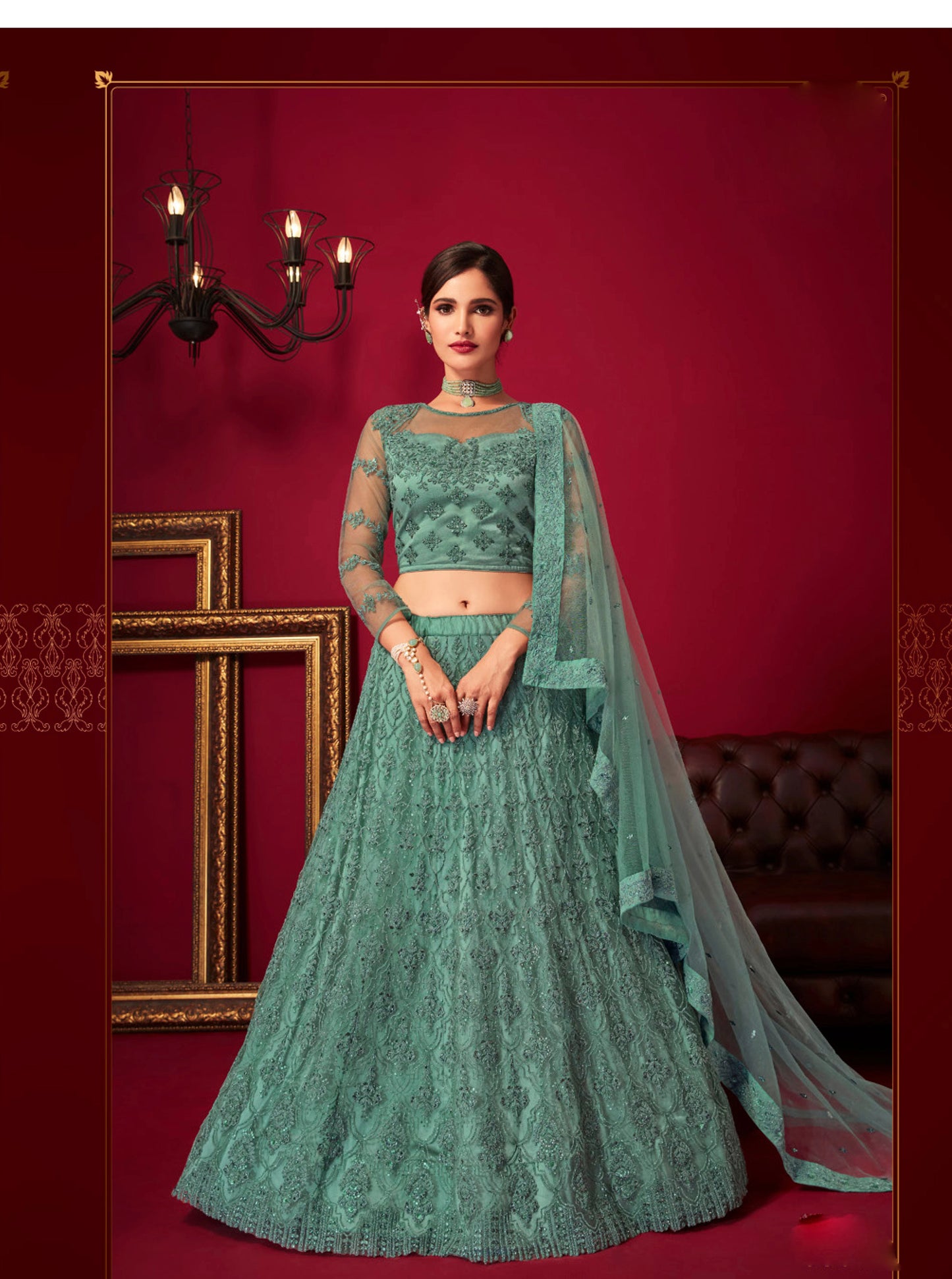 Designer Net with Silk Lehenga collection