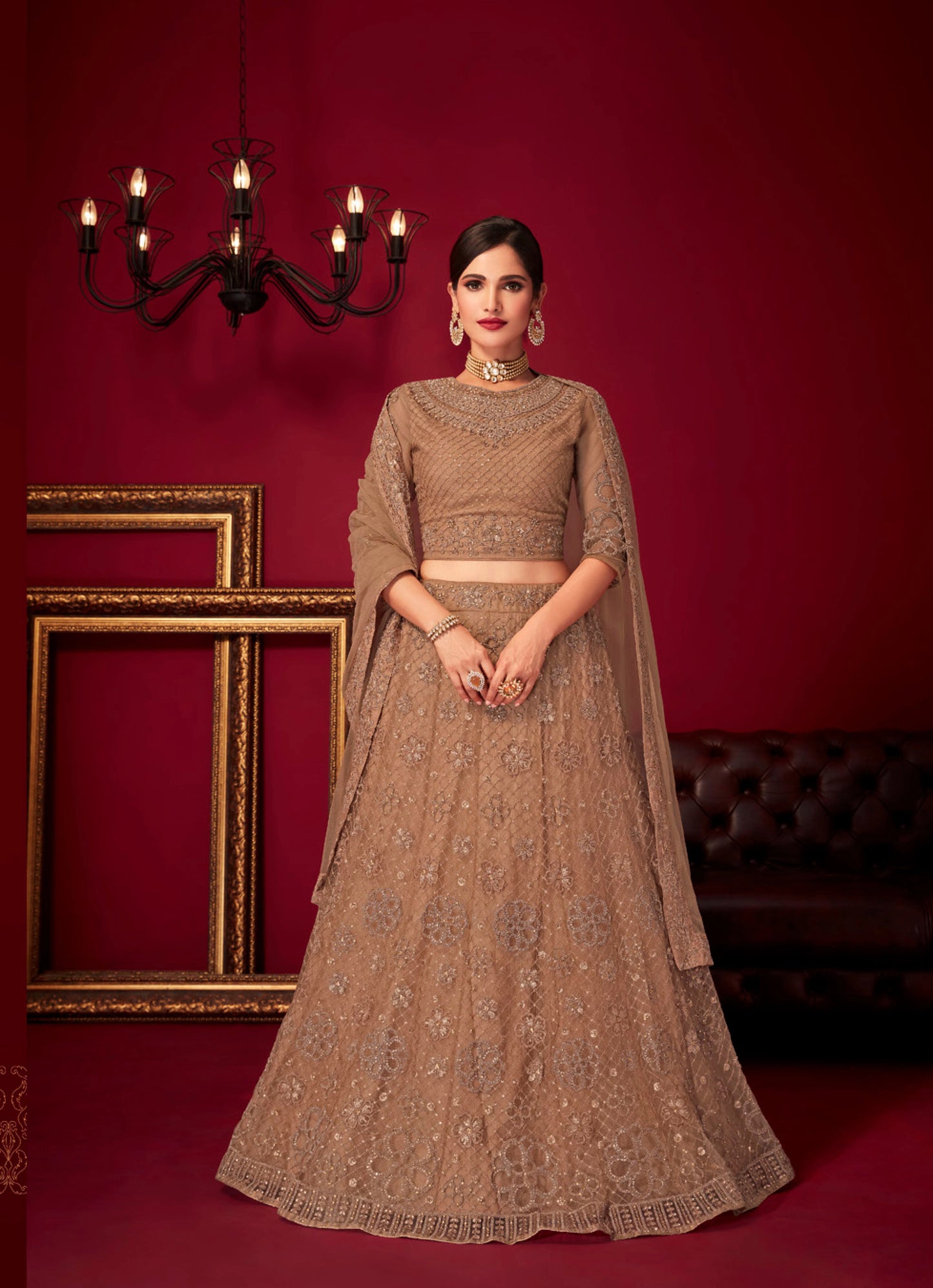 Designer Net with Silk Lehenga collection