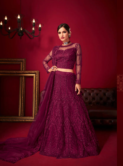 Designer Net with Silk Lehenga collection