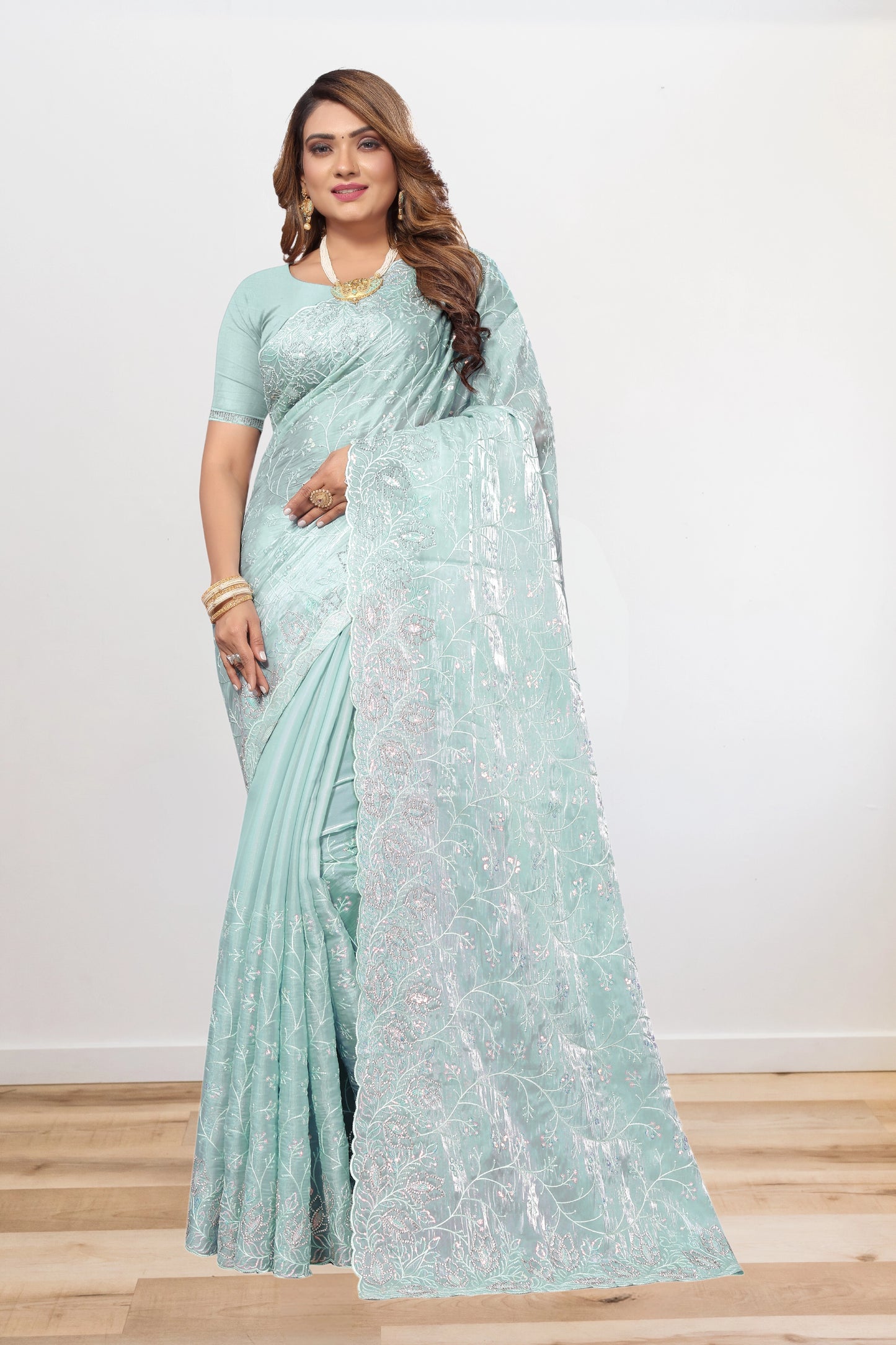 Jimmy Choo Designer Embroidered Saree