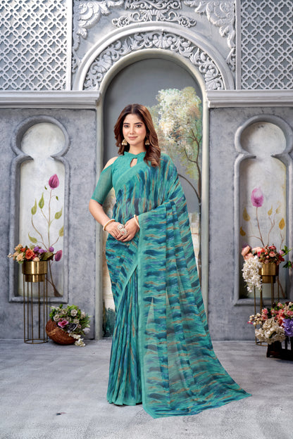 Designer Weight Less Printed Saree