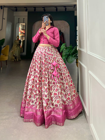 Readymade Dola Silk Lehenga