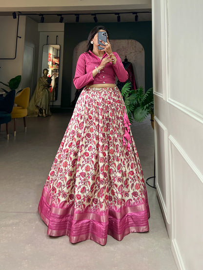 Readymade Dola Silk Lehenga